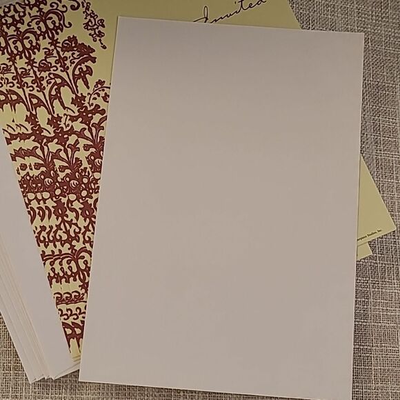 Invitation cards quantity 8 card envelopes party invite mail get together cream - Picture 6 of 16